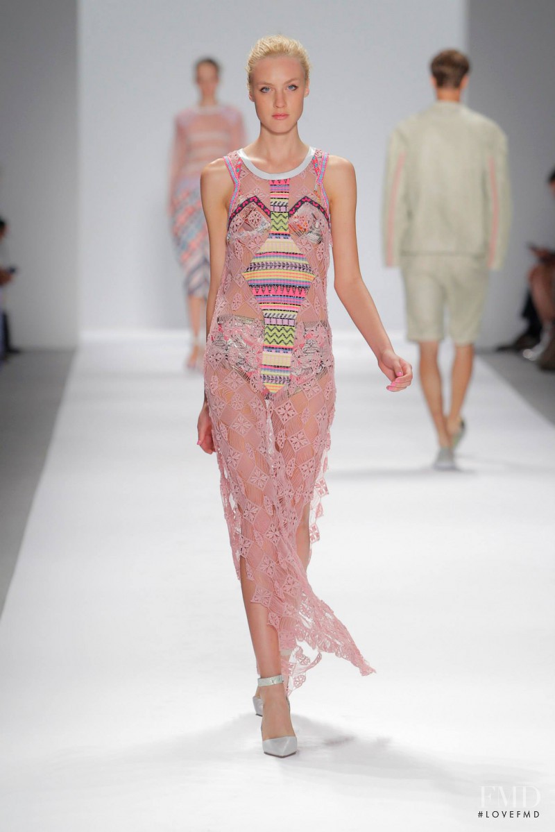 Caroline Mathis featured in  the Custo Barcelona fashion show for Spring/Summer 2014