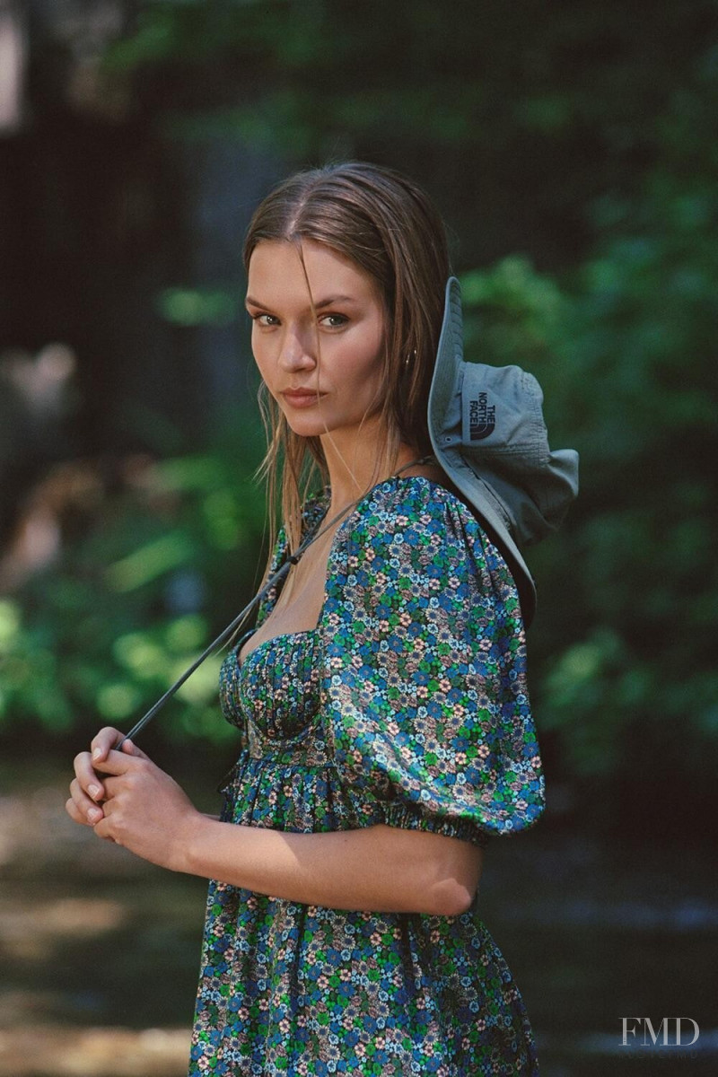 Josephine Skriver featured in  the For Love & Lemons lookbook for Fall 2021