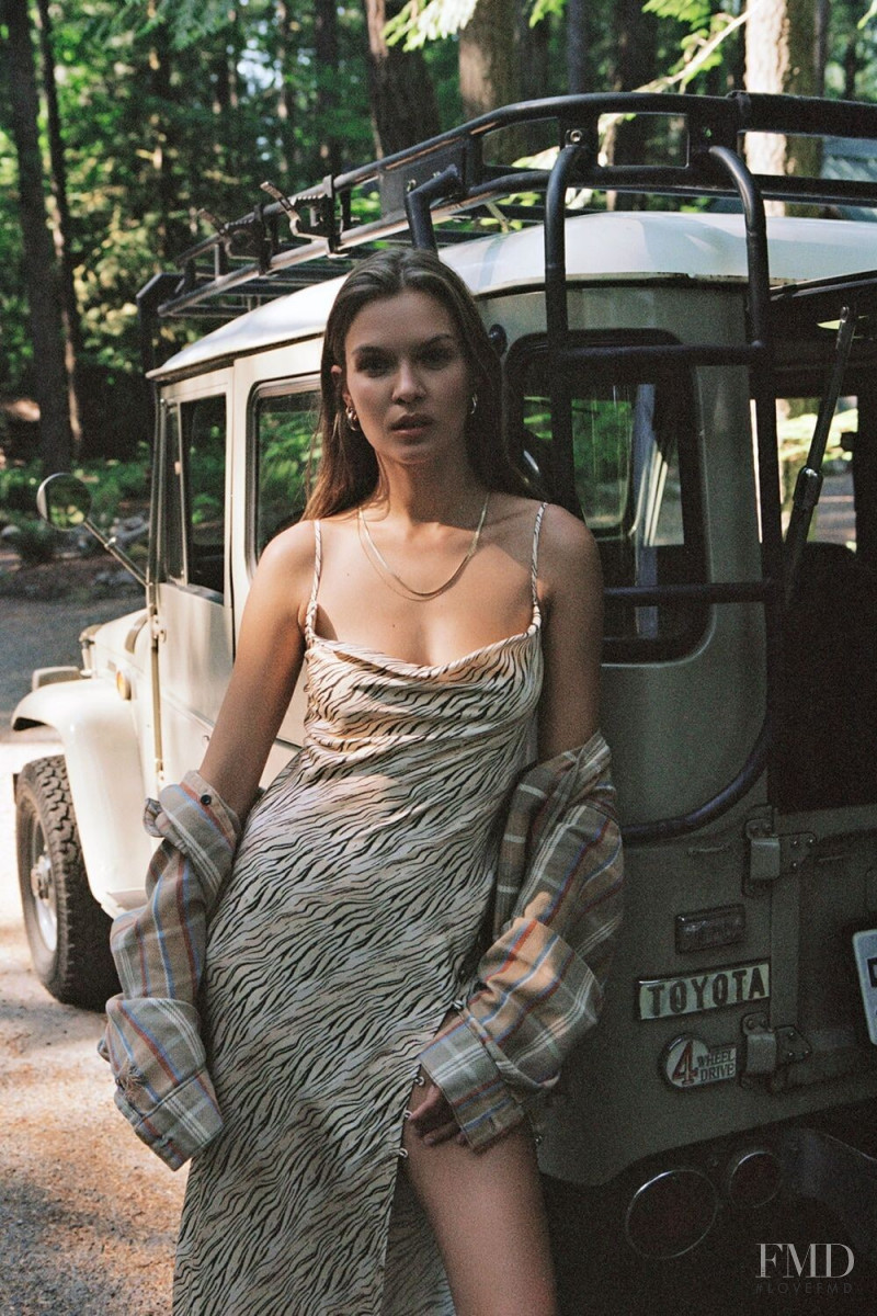 Josephine Skriver featured in  the For Love & Lemons lookbook for Fall 2021