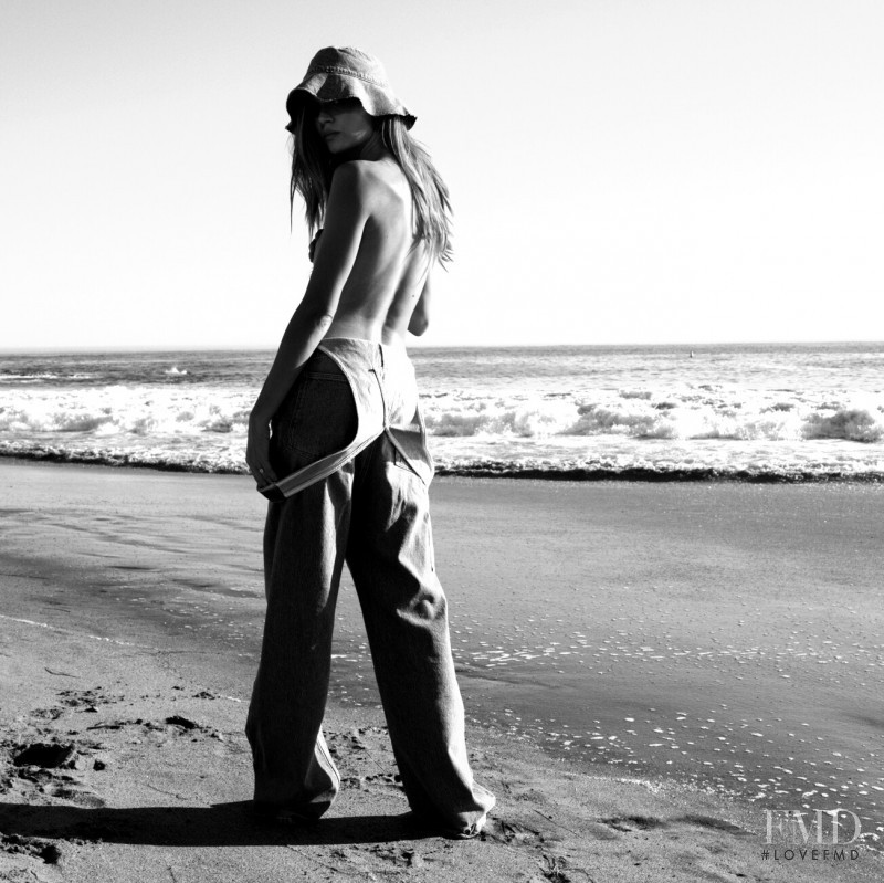 Josephine Skriver featured in  the Triarchy advertisement for Resort 2022