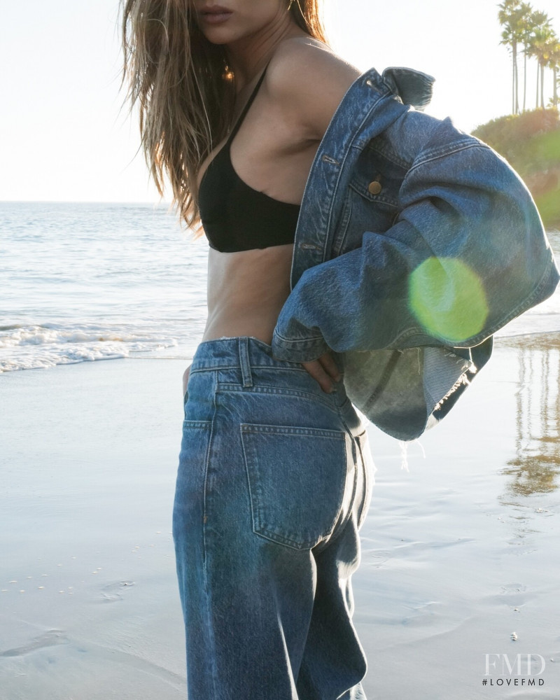 Josephine Skriver featured in  the Triarchy advertisement for Resort 2022