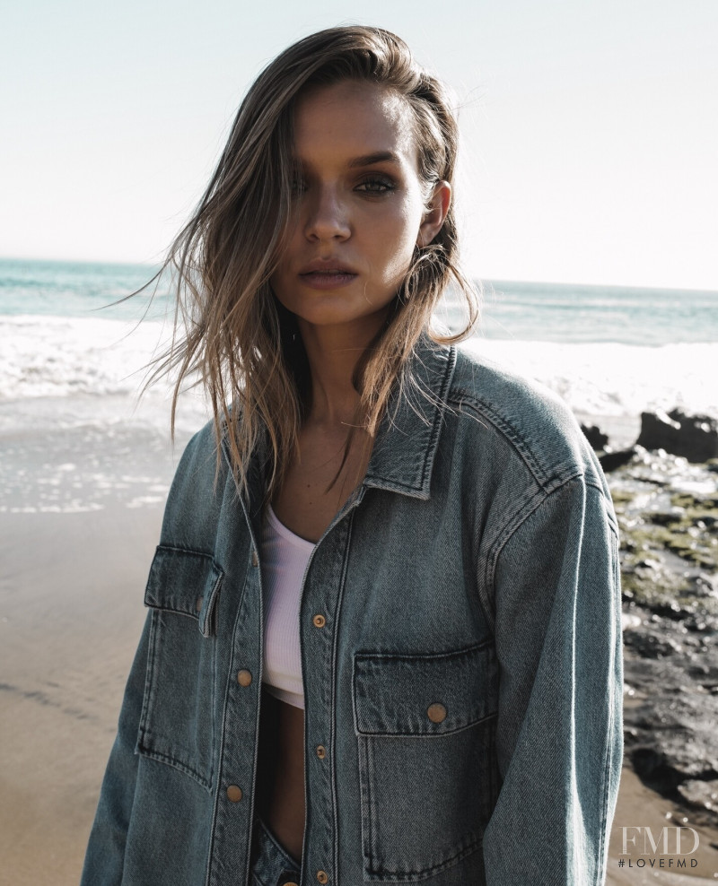 Josephine Skriver featured in  the Triarchy advertisement for Resort 2022