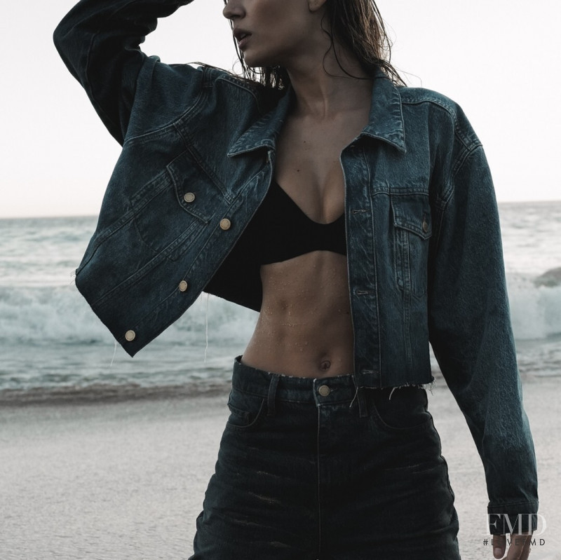 Josephine Skriver featured in  the Triarchy advertisement for Resort 2022