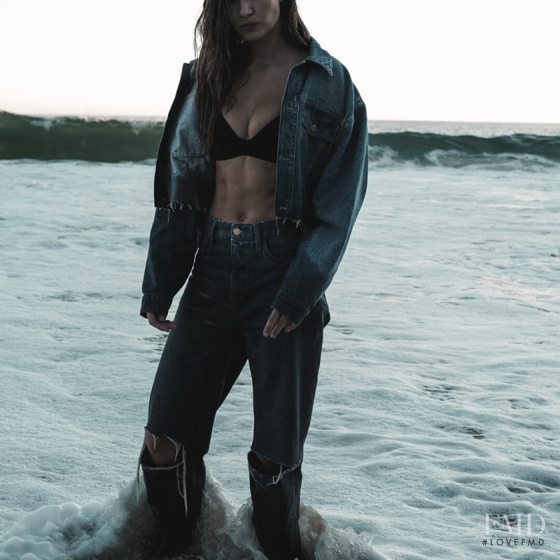 Josephine Skriver featured in  the Triarchy advertisement for Resort 2022