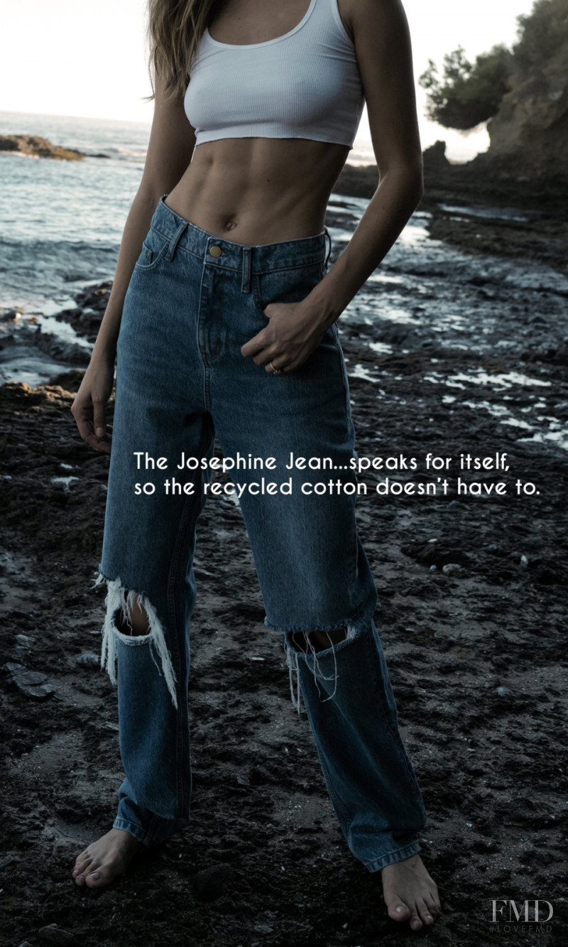 Josephine Skriver featured in  the Triarchy advertisement for Resort 2022