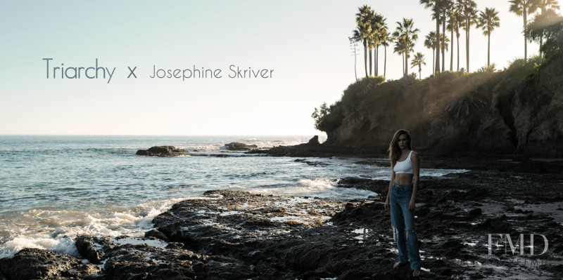 Josephine Skriver featured in  the Triarchy advertisement for Resort 2022