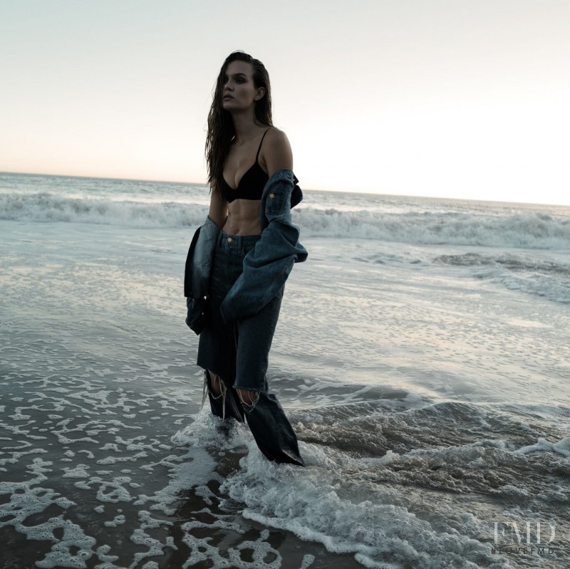 Josephine Skriver featured in  the Triarchy advertisement for Resort 2022