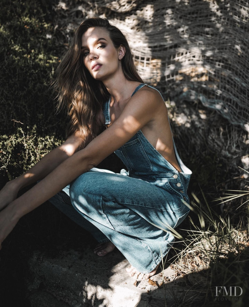Josephine Skriver featured in  the Triarchy advertisement for Resort 2022