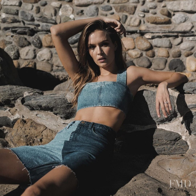 Josephine Skriver featured in  the Triarchy advertisement for Resort 2022