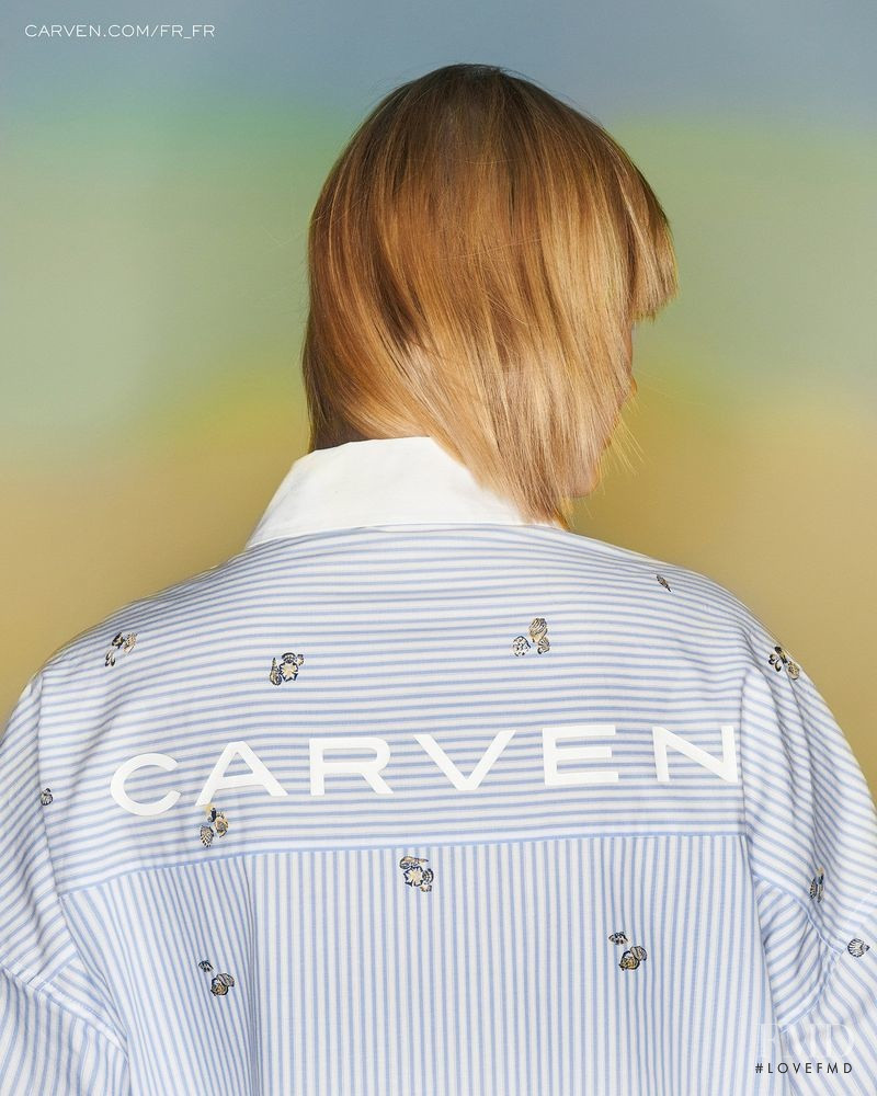 Aivita Muze featured in  the Carven advertisement for Spring/Summer 2021