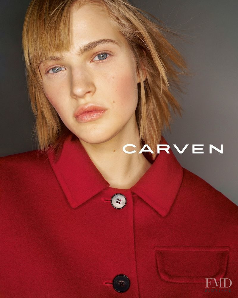 Aivita Muze featured in  the Carven advertisement for Spring/Summer 2021