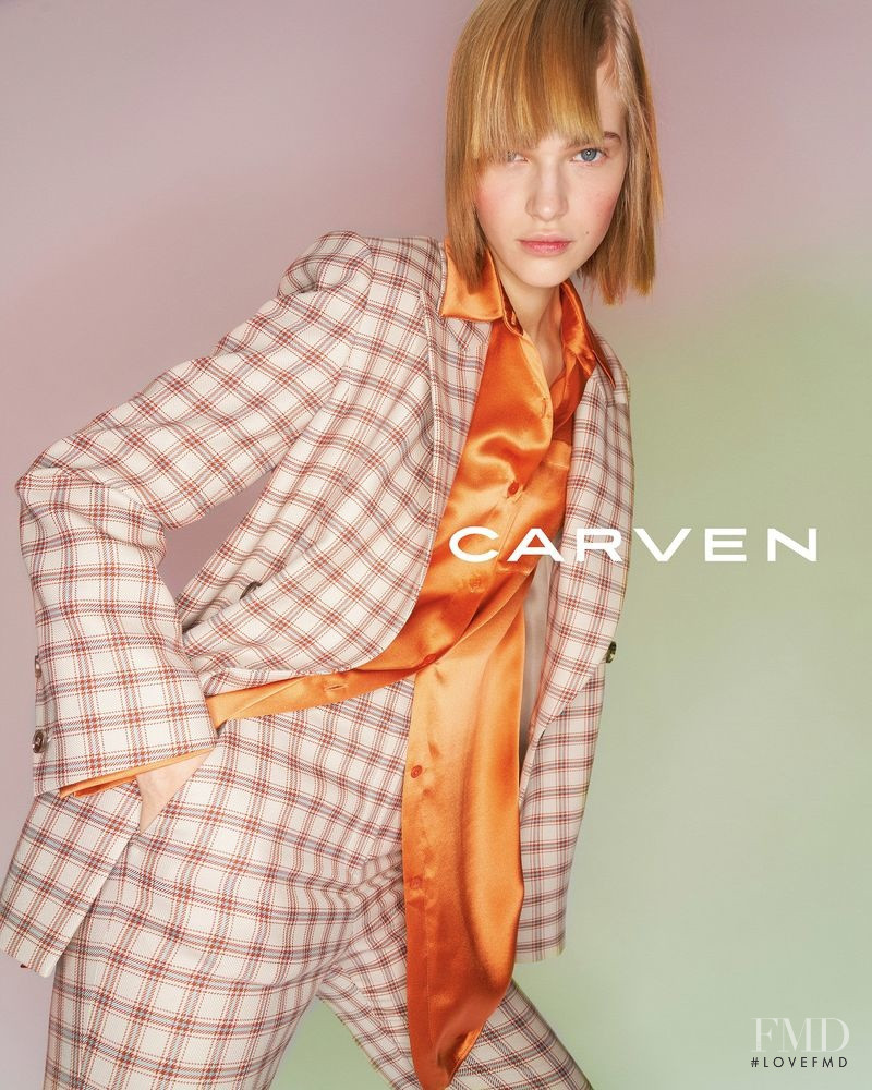 Aivita Muze featured in  the Carven advertisement for Spring/Summer 2021