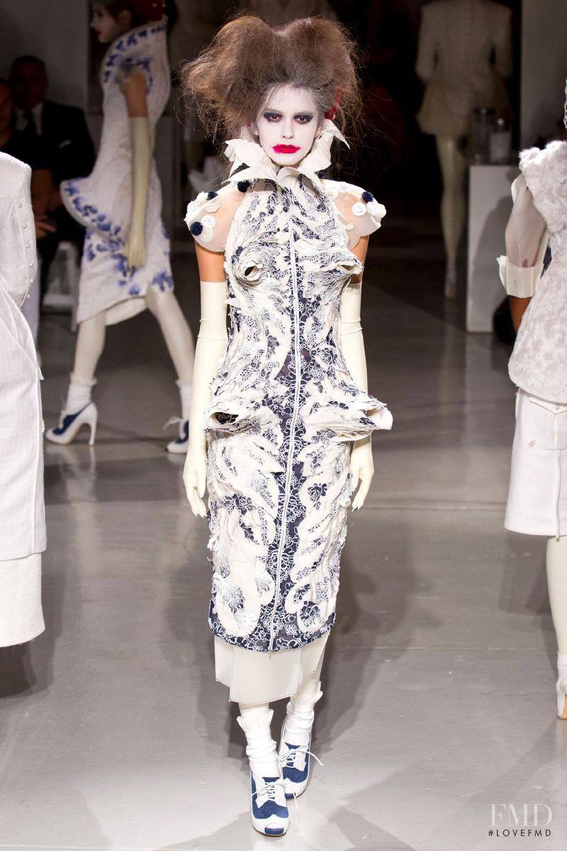 Dakota Dawn featured in  the Thom Browne fashion show for Spring/Summer 2014