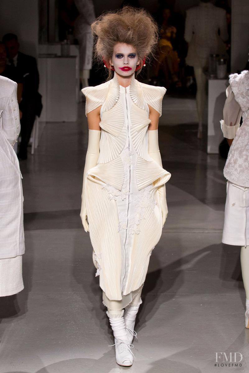 Agata Wozniak featured in  the Thom Browne fashion show for Spring/Summer 2014