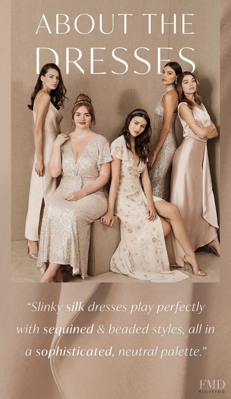 Daniela Lopez Osorio featured in  the BHLDN advertisement for Holiday 2019