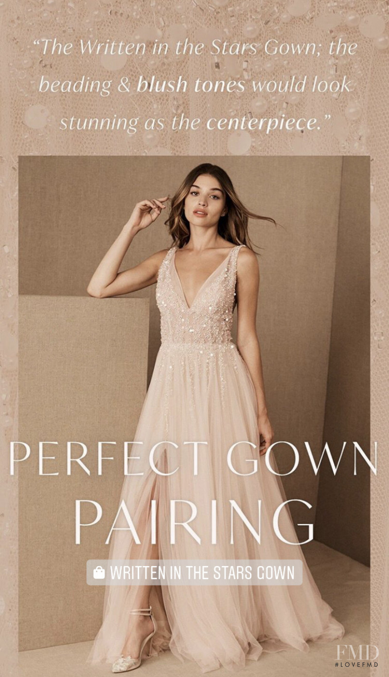 Daniela Lopez Osorio featured in  the BHLDN advertisement for Holiday 2019