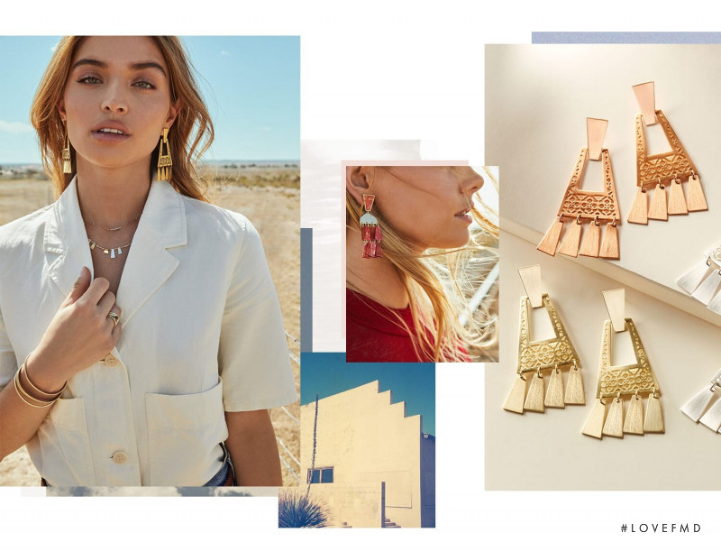 Daniela Lopez Osorio featured in  the Kendra Scott advertisement for Autumn/Winter 2019