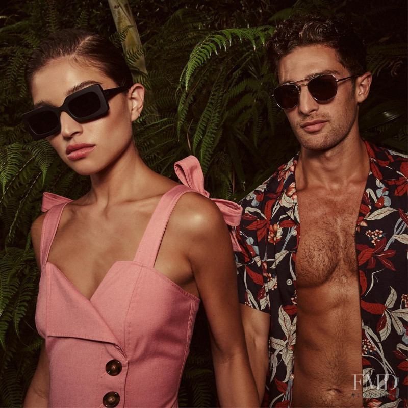 Daniela Lopez Osorio featured in  the Le Specs Exoticism Collection   advertisement for Autumn/Winter 2018