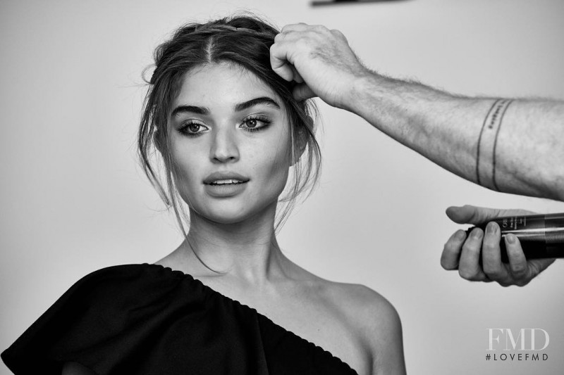 Daniela Lopez Osorio featured in  the Oribe advertisement for Summer 2017