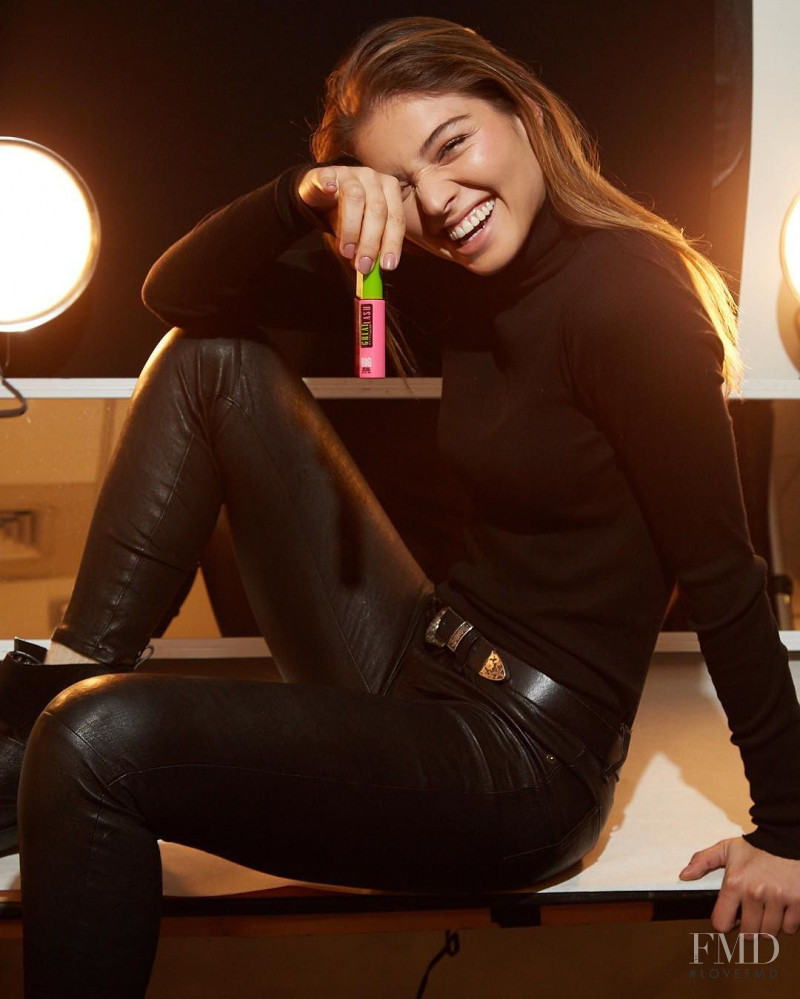 Daniela Lopez Osorio featured in  the Maybelline advertisement for Spring/Summer 2017