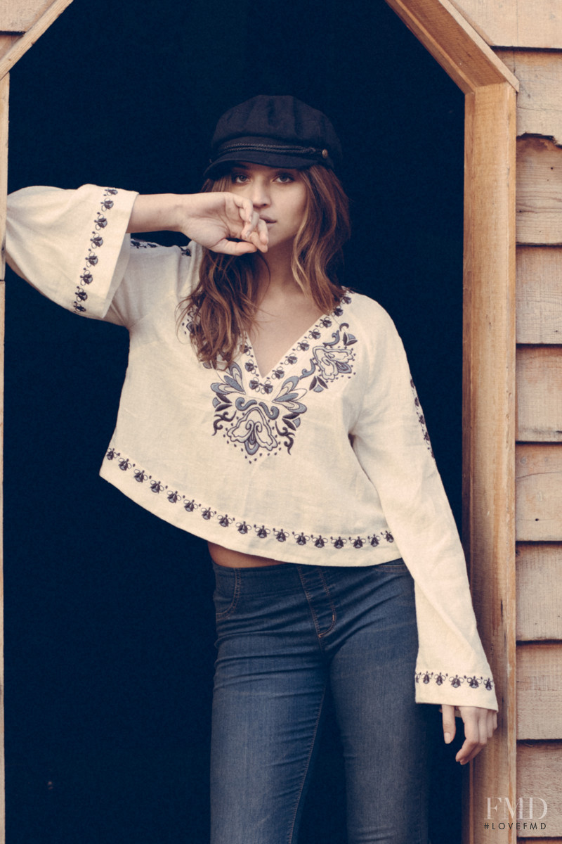 Daniela Lopez Osorio featured in  the Free People lookbook for Spring 2016