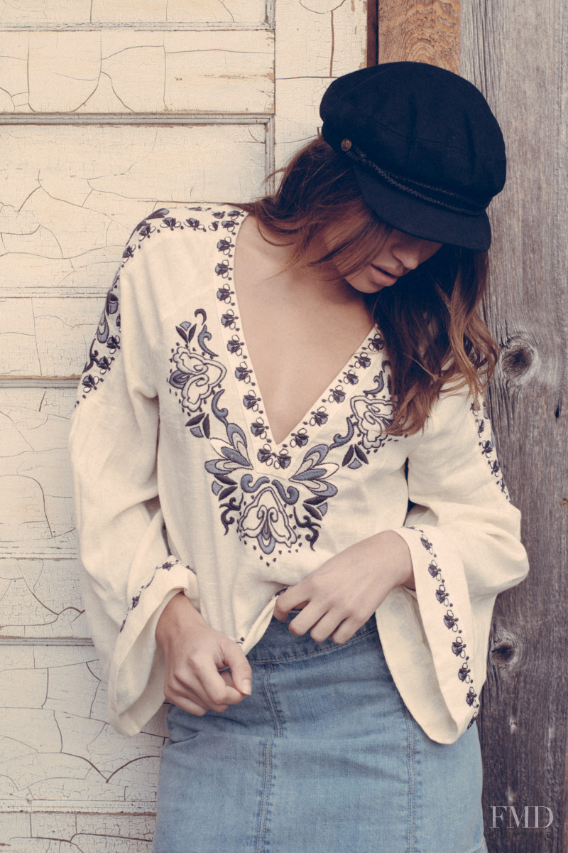 Daniela Lopez Osorio featured in  the Free People lookbook for Spring 2016