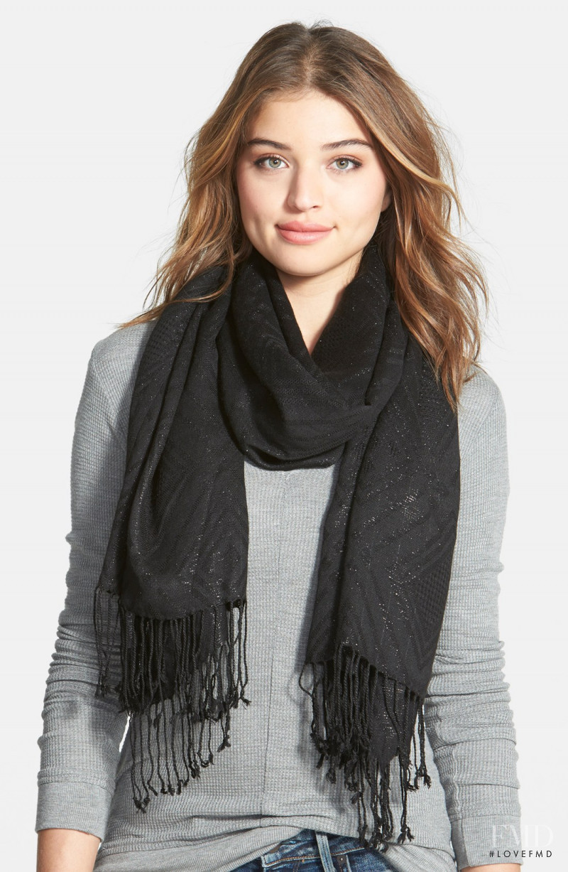 Daniela Lopez Osorio featured in  the Nordstrom Accessories catalogue for Fall 2014