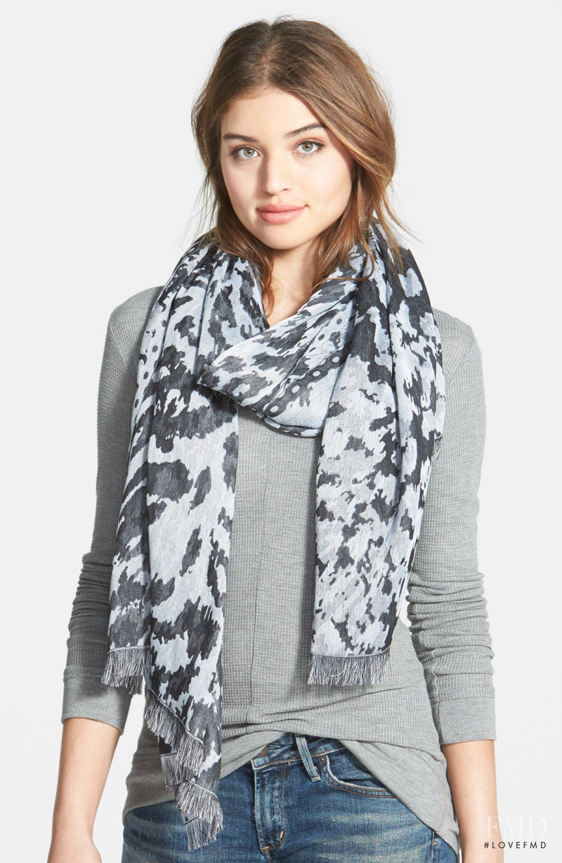 Daniela Lopez Osorio featured in  the Nordstrom Accessories catalogue for Fall 2014