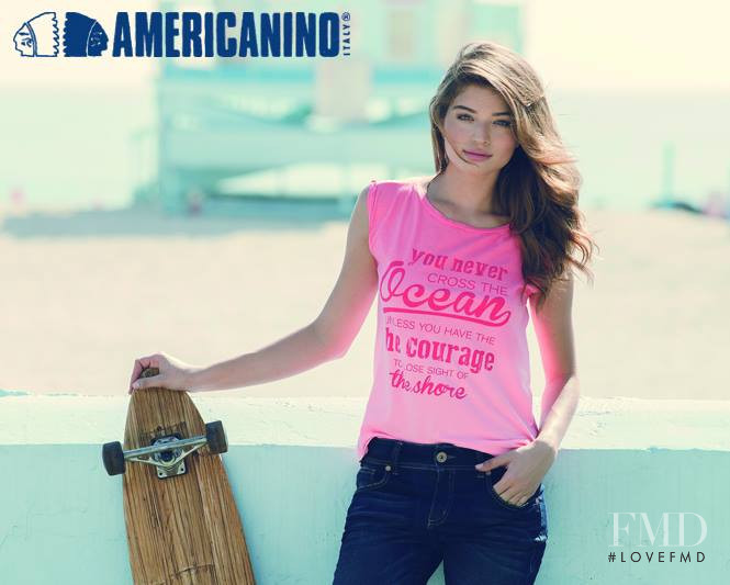 Daniela Lopez Osorio featured in  the Americanino advertisement for Autumn/Winter 2015