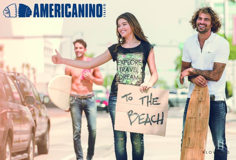 Daniela Lopez Osorio featured in  the Americanino advertisement for Autumn/Winter 2015