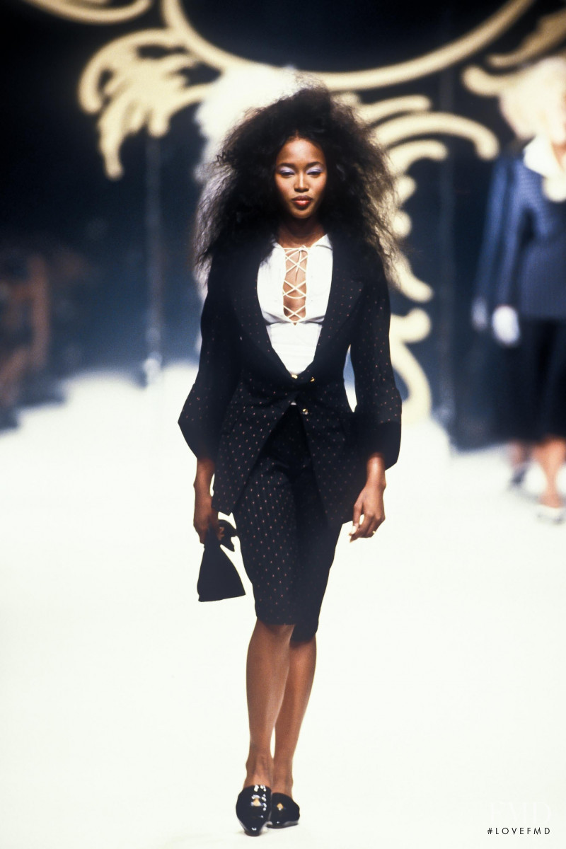 Naomi Campbell featured in  the Vivienne Westwood fashion show for Spring/Summer 1995