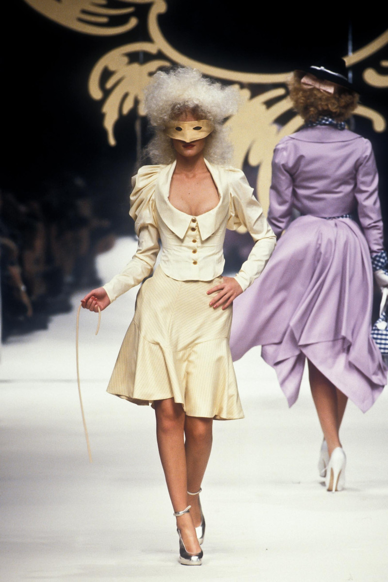 Amber Valletta featured in  the Vivienne Westwood fashion show for Spring/Summer 1995