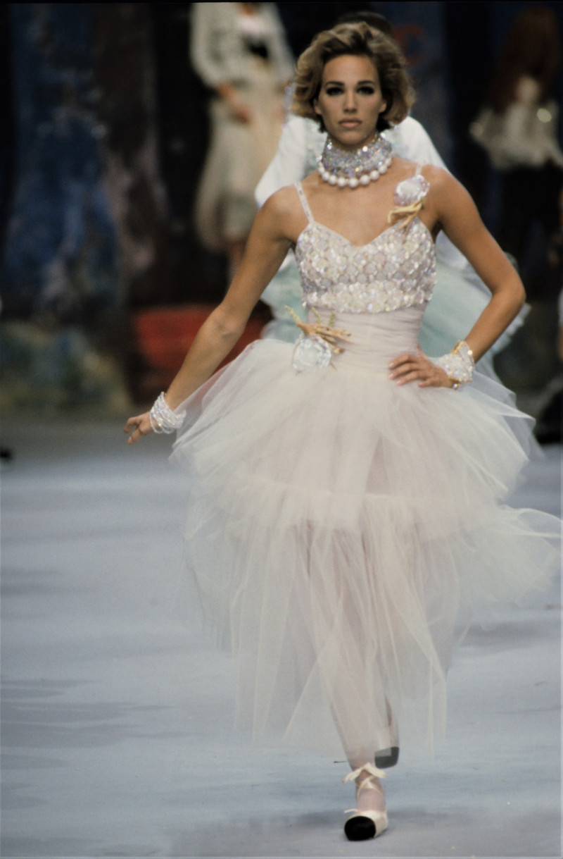 Emma Sjoberg featured in  the Chanel fashion show for Spring/Summer 1992