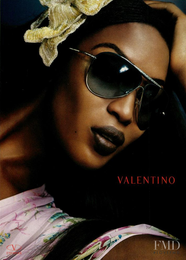 Naomi Campbell featured in  the Valentino Eyewear advertisement for Spring/Summer 2004