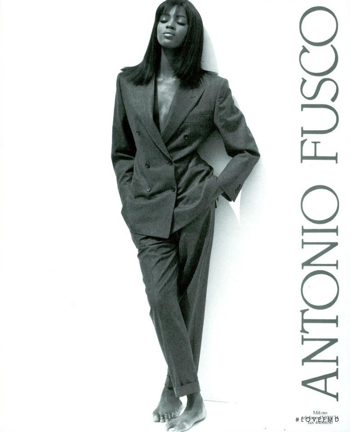 Naomi Campbell featured in  the Antonio Fusco advertisement for Spring/Summer 1991
