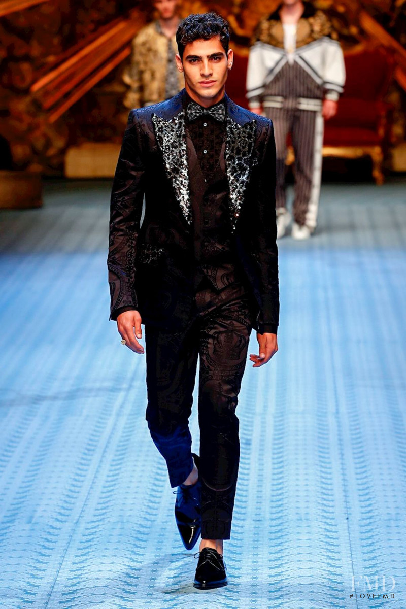 Jhonattan Burjack featured in  the Dolce & Gabbana fashion show for Spring/Summer 2019