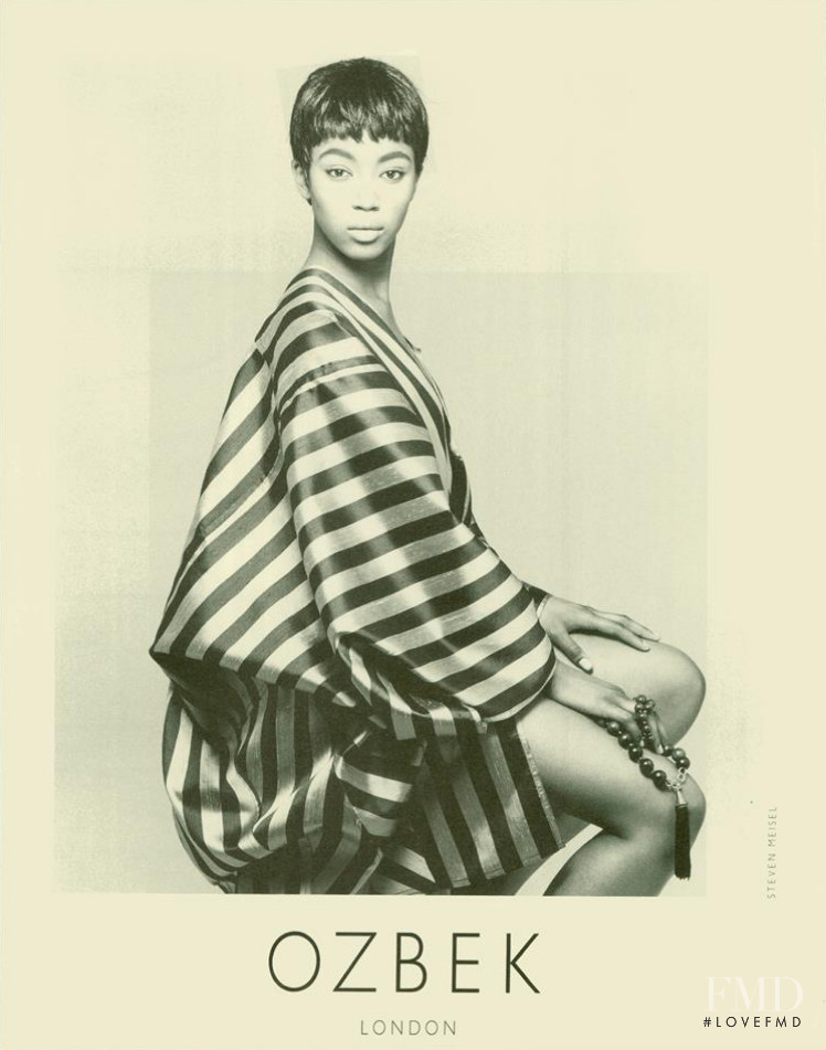 Naomi Campbell featured in  the Rifat Ozbek advertisement for Autumn/Winter 1988