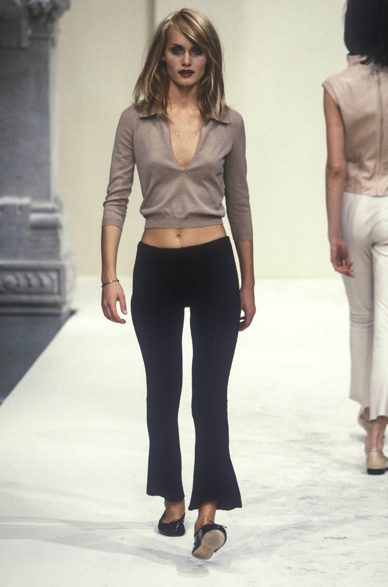 Amber Valletta featured in  the Anna Molinari fashion show for Spring/Summer 1996