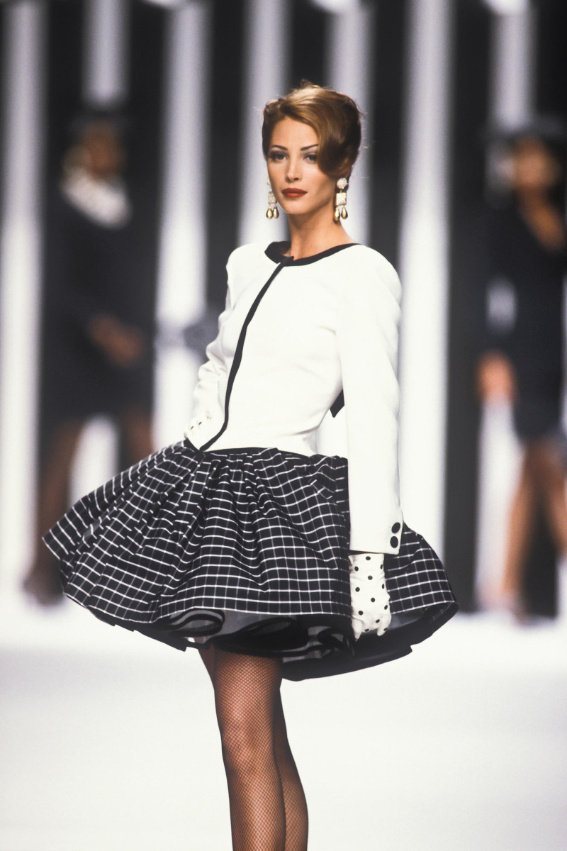 Christy Turlington featured in  the Valentino fashion show for Spring/Summer 1992