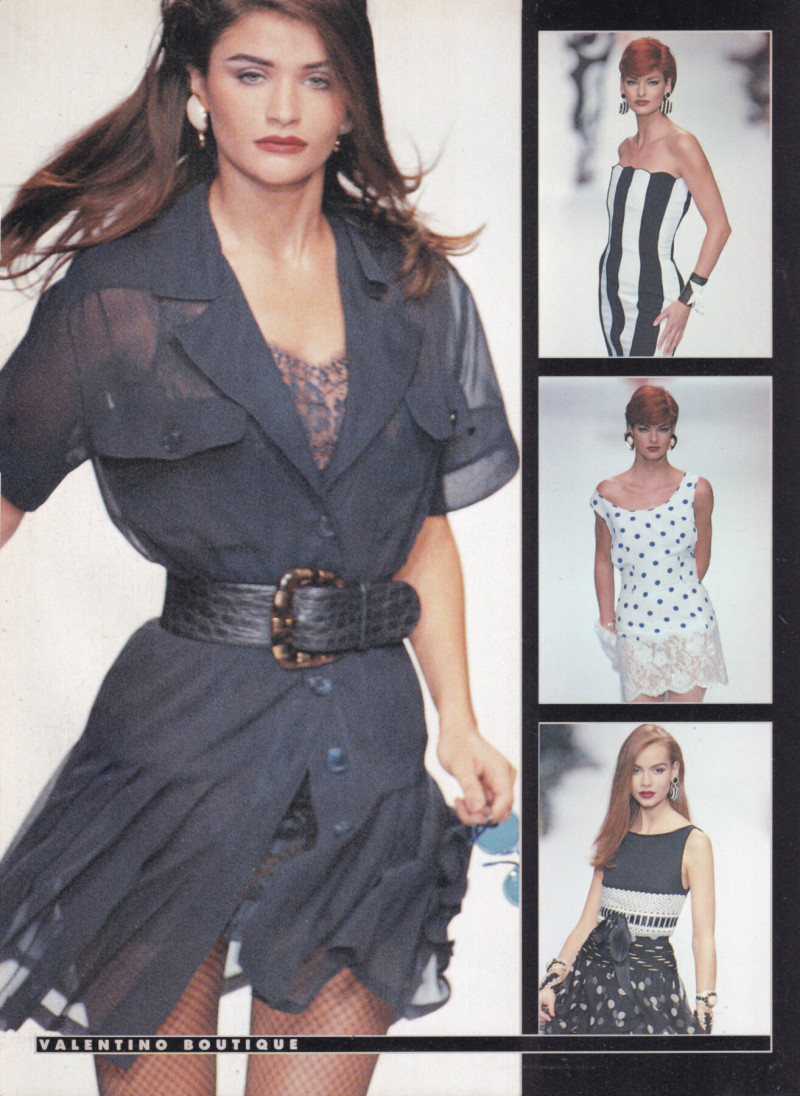 Helena Christensen featured in  the Valentino fashion show for Spring/Summer 1992
