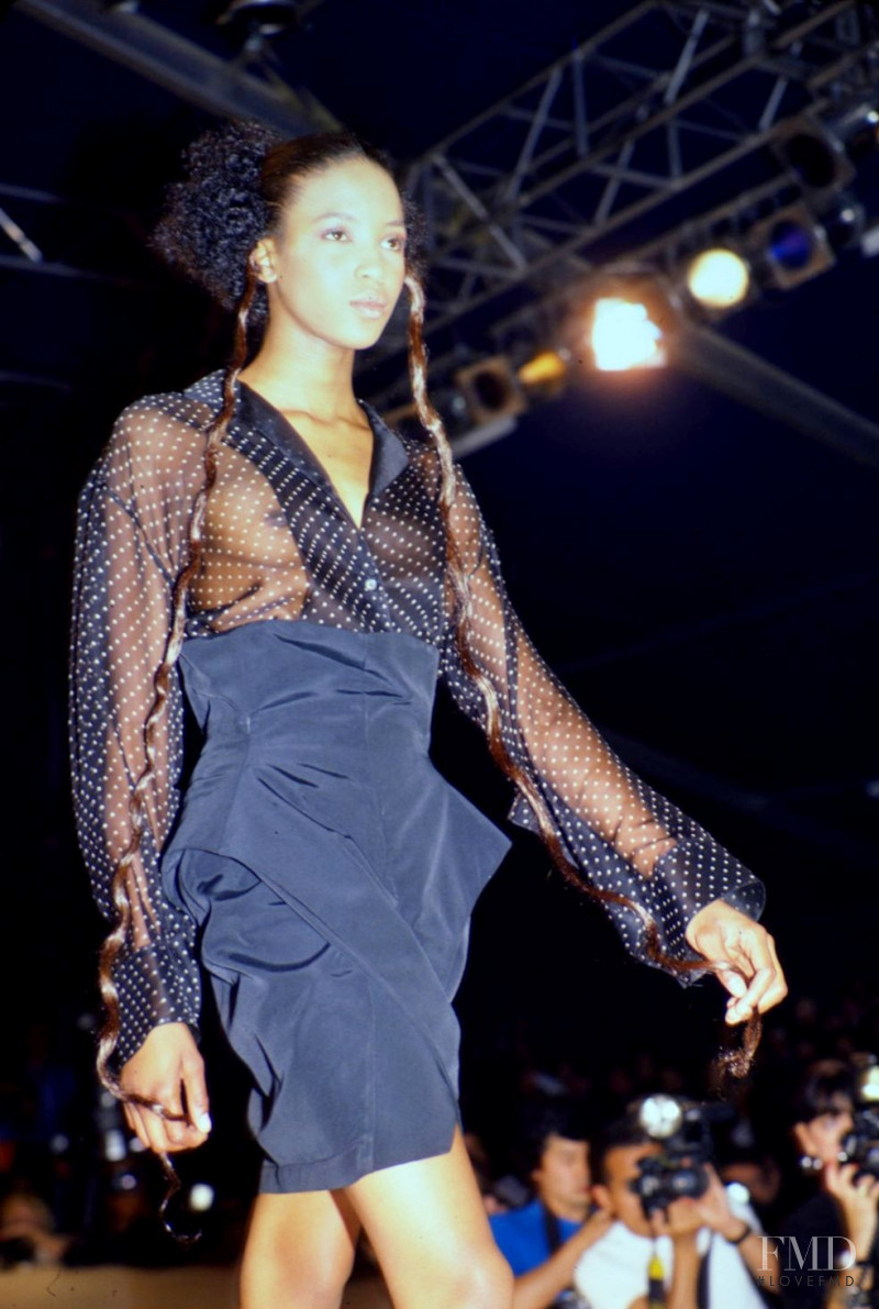 Naomi Campbell featured in  the John Galliano fashion show for Spring/Summer 1987