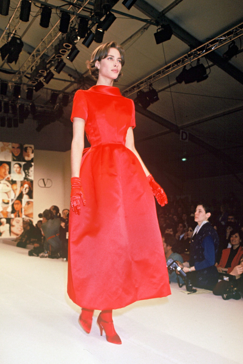 Christy Turlington featured in  the Valentino fashion show for Autumn/Winter 1991