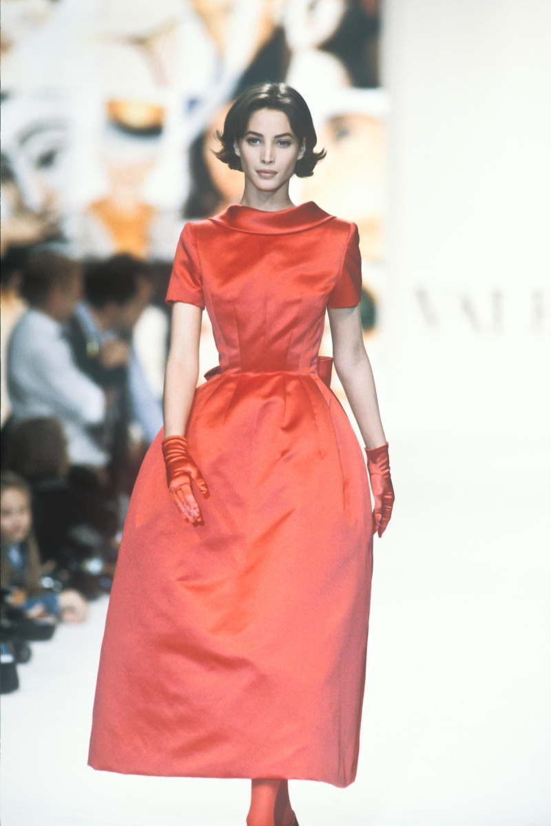 Christy Turlington featured in  the Valentino fashion show for Autumn/Winter 1991