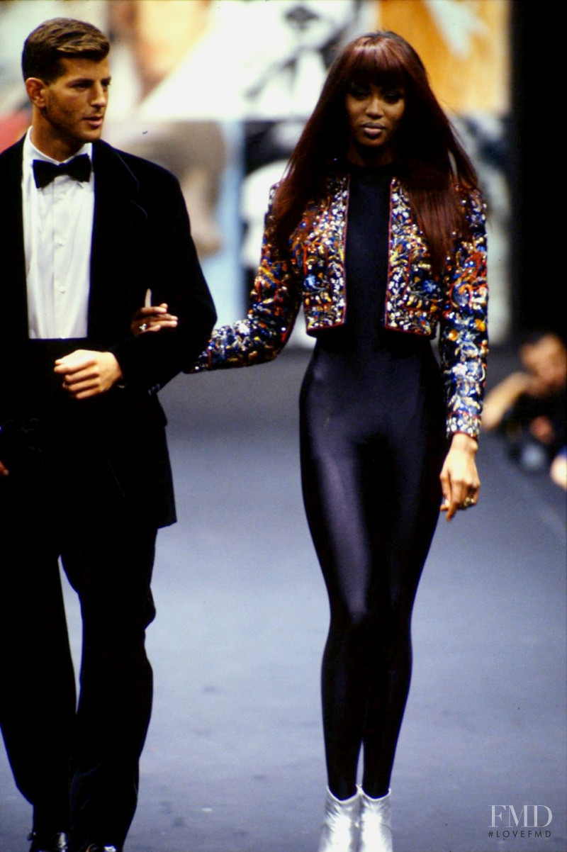 Naomi Campbell featured in  the Valentino fashion show for Autumn/Winter 1991