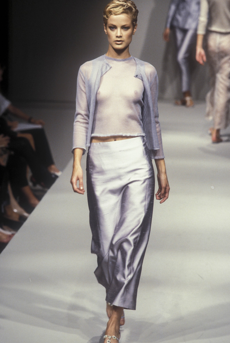 Carolyn Murphy featured in  the Alberta Ferretti fashion show for Spring/Summer 1996