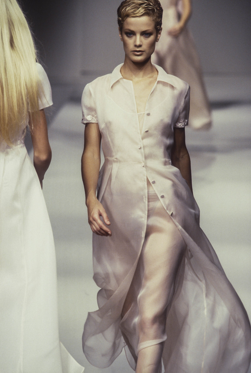 Carolyn Murphy featured in  the Alberta Ferretti fashion show for Spring/Summer 1996