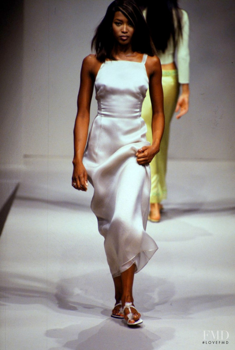 Naomi Campbell featured in  the Alberta Ferretti fashion show for Spring/Summer 1996