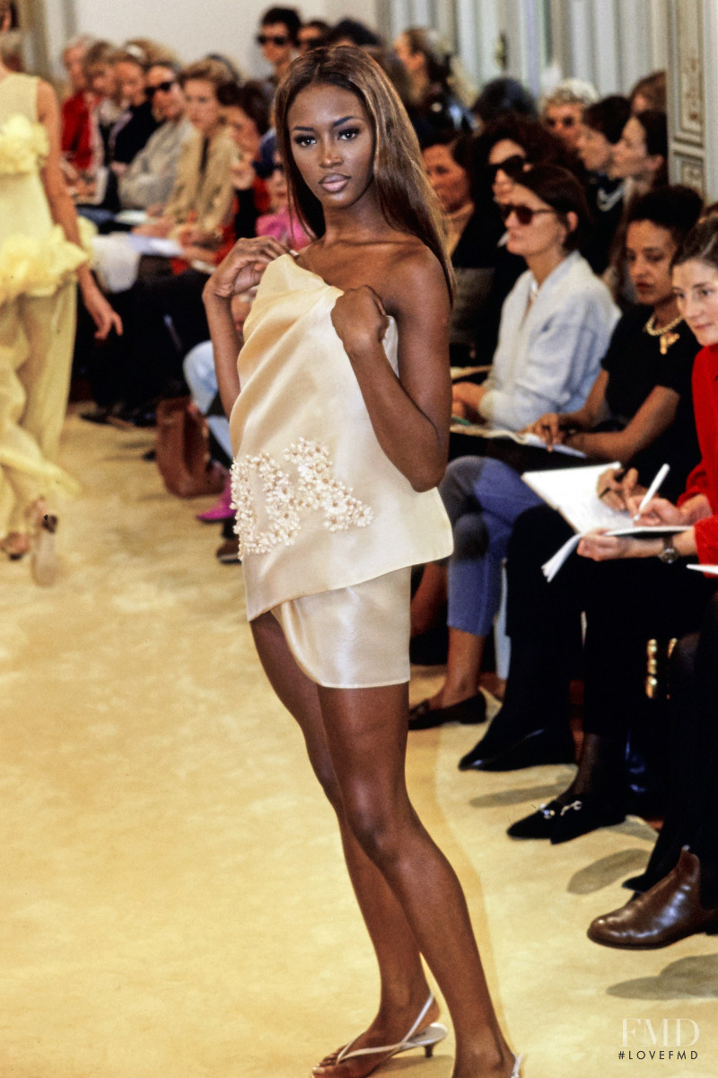 Naomi Campbell featured in  the Prada fashion show for Spring/Summer 1992