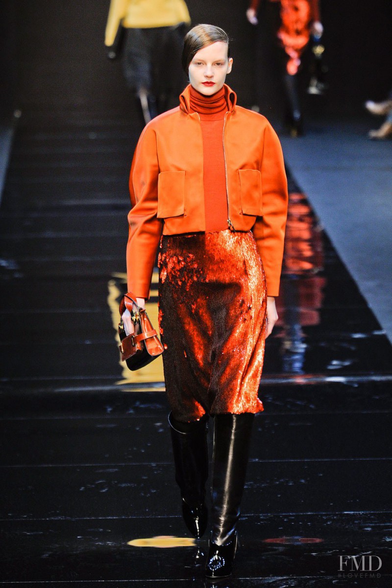 Sara Blomqvist featured in  the Guy Laroche fashion show for Autumn/Winter 2012