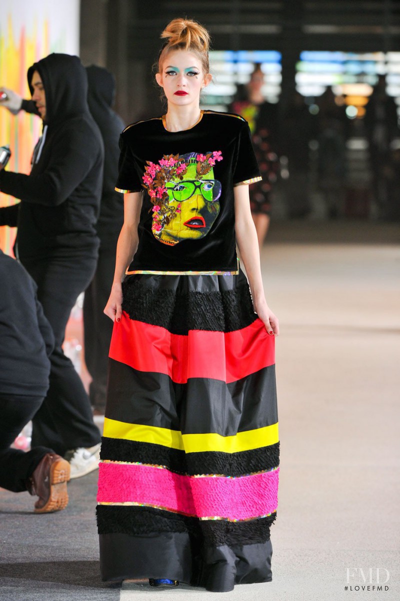 Monica Jablonczky featured in  the Manish Arora fashion show for Autumn/Winter 2012